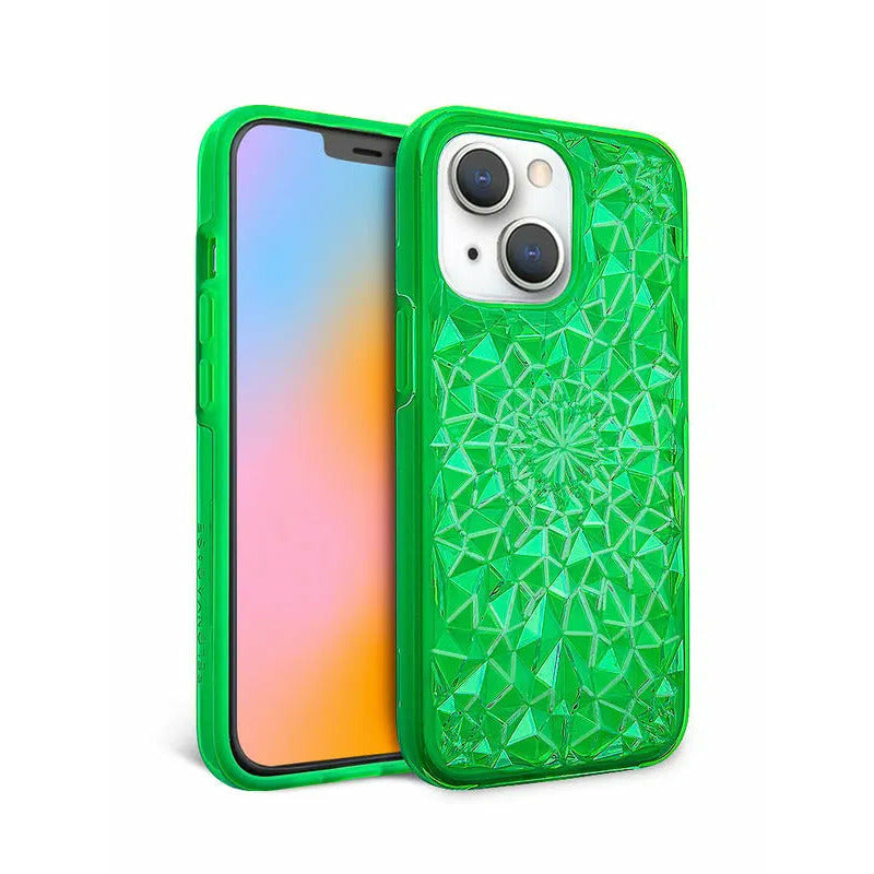 Neon Green Kaleidoscope iPhone Case