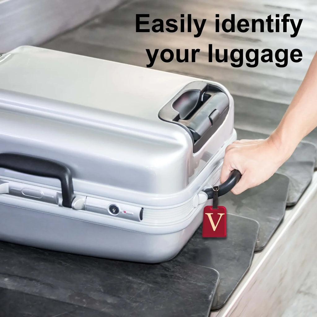 Initials Bag tag V  [pack 2]